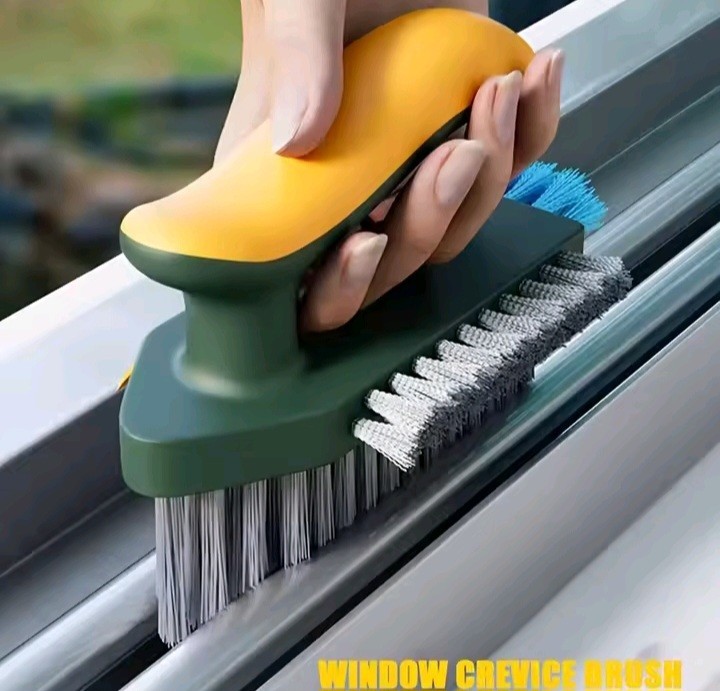 4 in 1 Brush Squeegee Gap Groove Cleaning Tool Glass Scraper Kitchen Bathroom