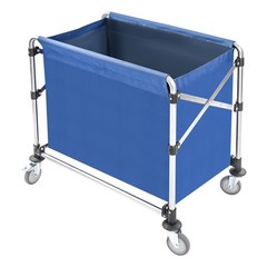 Commercial Laundry Cart Laundry Cart with Wheels Folding Laundry Cart Blue