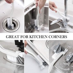 2 Pcs Cleaning Brush Small Scrub Brush for Cleaning Sink Bathroom Kitchen Edg…