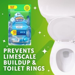 Scrubbing Bubbles Fresh Gel Toilet Cleaning Stamps – 24 Count, Rainshower Scent
