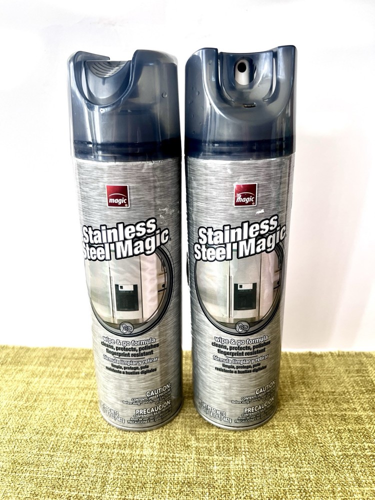TWO 2 X Magic Stainless Steel Cleaner Refrigerator Dishwasher Oven Etc. – 15 Oz.