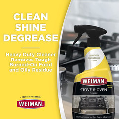 Weiman No Scent Oven & Grill Cleaner 24 oz. Liquid (Pack of 6) – 2-In-1 Cleaner