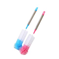 2pcs Bendable Cup Brushes Flexible Bottle Brush for Cleaning Mugs (Random Color)
