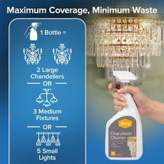 Jaxry Professional Crystal Chandelier Cleaner Drip Dry Spray No Wipe, 32 oz
