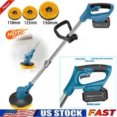 Cordless Power Scrubber Compatible, Brushless Floor Cleaner W/Extension Handle~