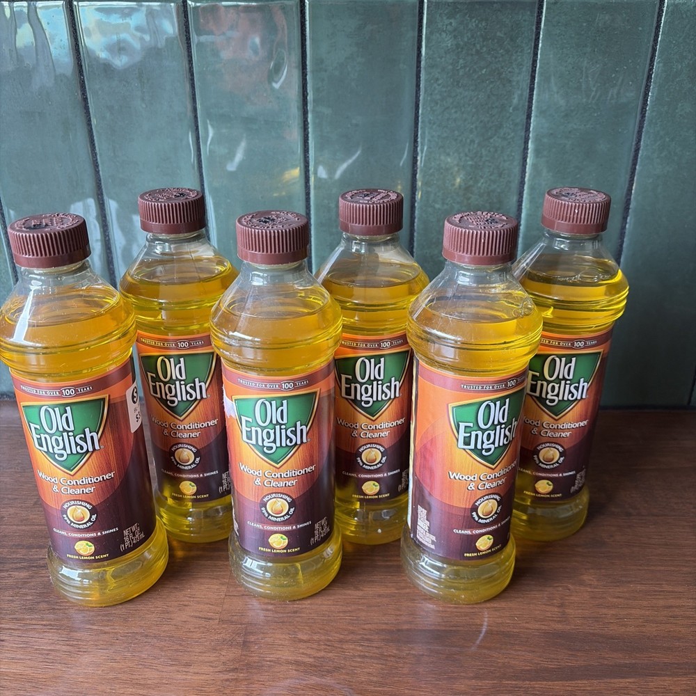 6 Old English Lemon Oil Conditions Protects Wood Surfaces Glow Lemon Scent 16oz