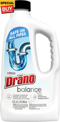 Balance Drain Clog Remover and Cleaner, Non-Corrosive Formula, Safe on All Pipes