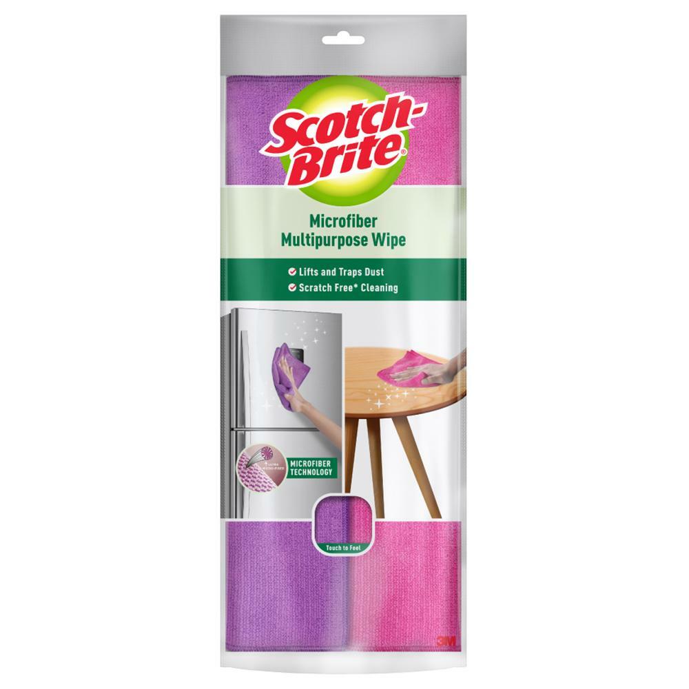 2 No. Scotch-Brite Microfiber Cloth/Wipe for Home, Kitchen, Appliance, Car Cean
