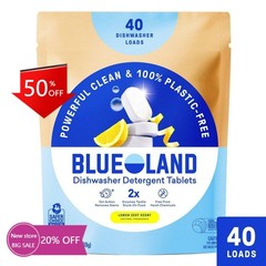 Blueland Lemon Zest Dishwasher Detergent Tablets – 9.5oz/40ct: Bleach-Free