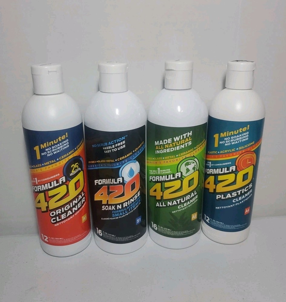 Formula 420 710 Sampler Pack Of 4 Metal Ceramic 1-Minute Cleaner 12 & 16oz