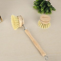 Bamboo Dish Brush W/ Handle Soft Bristle Eco-Friendly Vegetable Brush