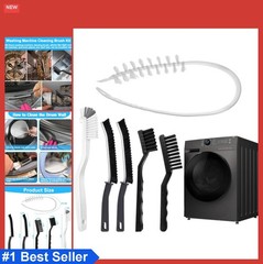 Washing Machine Cleaning Brush Kit 6 Piece Drum Crevice Cleaner for Washer