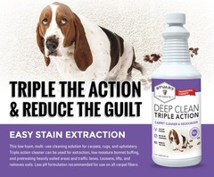 3X Carpet Cleaner Solution & Deodorizer, Concentrated, 128 fl oz