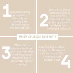 Quick Shine Liquid Multi-Surface Floor Finish, 64 fl. oz., Household Floor Clean