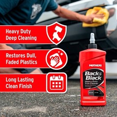 Mothers Back to Black Heavy Duty Trim Cleaner Kit Deep Cleaning Gel 12 Fl Oz