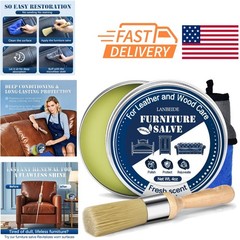 Deep Conditioning Leather Salve 4 Ounce Brush Included for Furniture Restoration