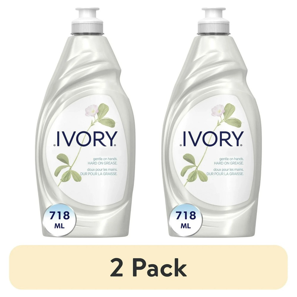 (2 Pack) Ivory Ultra Concentrated Liquid Dish Soap Ivory Fresh Scent 24floz