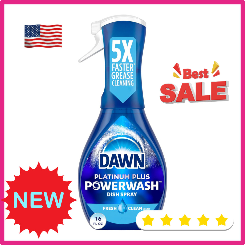Dawn Platinum Powerwash Dish Spray, Dish Soap, Fresh Scent, 16 Fl Oz