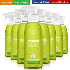All Purpose Cleaner, Lime + Sea Salt, 28 Fl Oz Pack of 8, Eco-Friendly Multi-…
