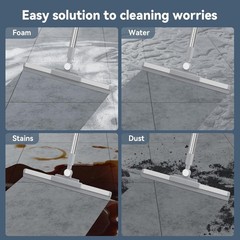 High-Quality 14.2-Inch Rubber Blade Squeegee, 180° Rotating & Adjustable Length