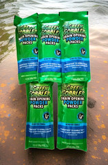 Green Gobbler GGDC5WS Drain Opening Powder – 5 Pack w Hair Clog Remover Tool NEW