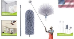 Extendable Cobweb Duster Kit – 100” Telescoping Pole & Brush for Easy Cleaning