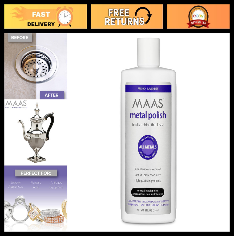 Liquid Metal Polish 8oz – High Shine, Restores & Protects All Metals