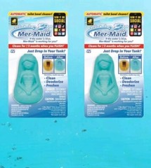 2 Packs Mer-Maid Automatic Toilet Bowl Cleaner, AS-SEEN-ON-TV