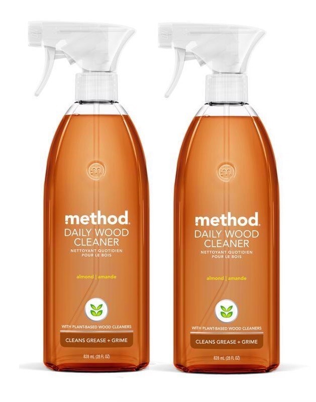 2 ~ Method Almond Scent Wood Cleaner Liquid 28 oz Plant Based Cruelty Free New