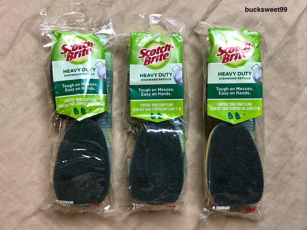 Scotch-Brite Heavy Duty Scour Tool Refills 481-WB – 3 PACKS x 2 Refills