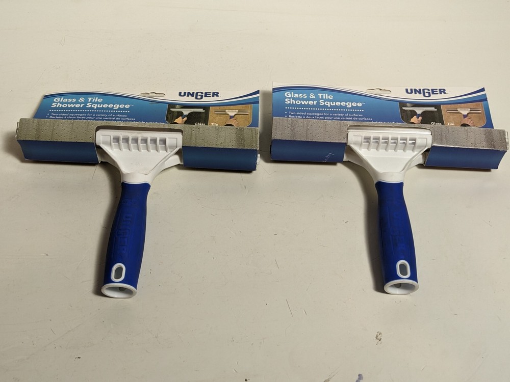Two Unger 10 In. Glass and Tile Squeegees – 761475979627