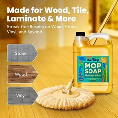 Mop Soap – Brazilian Waves Scented Concentrated Formula – Floor Cleaner for H…