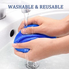 Extendable Car Windshield Cleaner Tool Set 2-Pack with Microfiber Pads Spray-USA