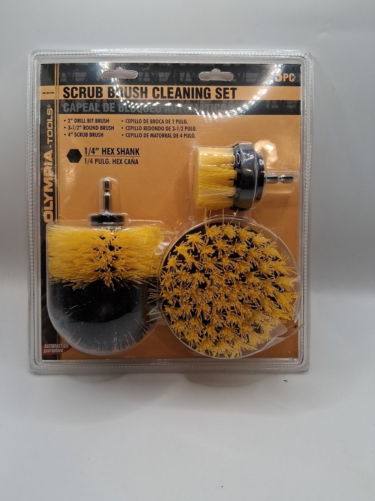 Drill Brush Set 3 Piece (Yellow)