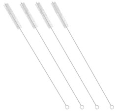 4 Pack 12 Inch Drinking Straw Cleaning Brushes Set Extra Long Pipe Tube Cleaner