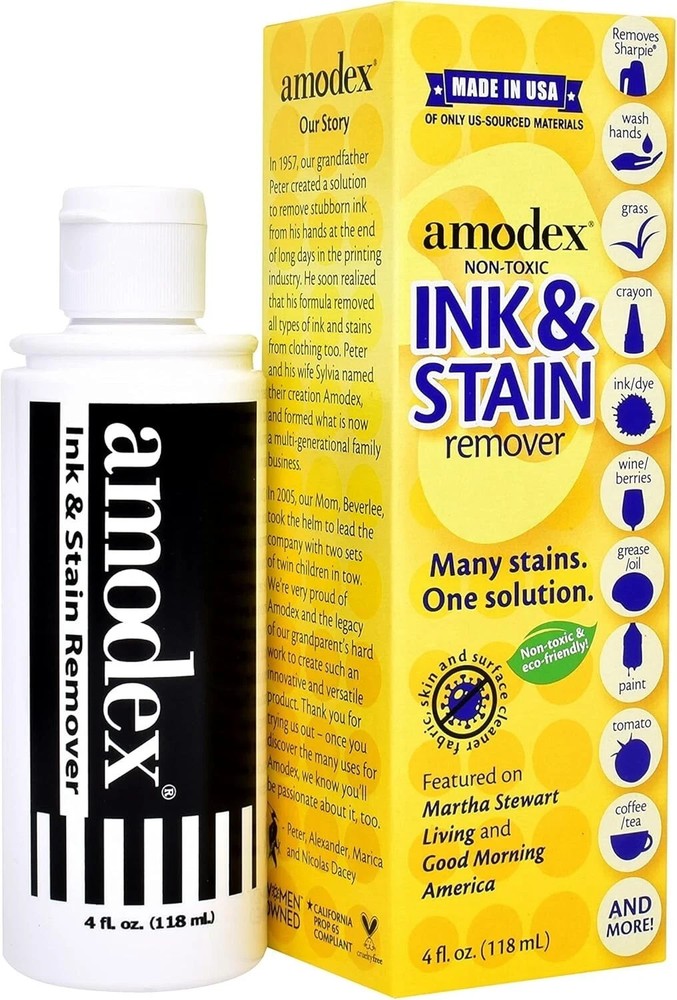 Amodex Ink and Stain Remover – Cleans Marker, Ink, Crayon, Pen, Makeup from Furn