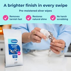 Effortless Silver & Metal Cleaner Wipes – Polish & Shine, 12 Count Pack