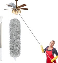 100-Inch Extendable Duster with Bendable Microfiber Head – Effortless Cleaning