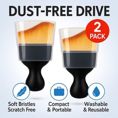 2PCS Car Interior Detailing Brush Soft Dusting Cleaner for Dashboard Air Vent