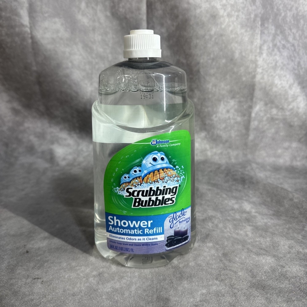 Scrubbing Bubbles Automatic Shower Cleaner Refill 34oz Glade Refreshing Spa New