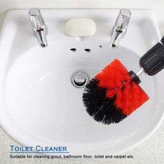 3Pcs Drill Brush Attachment Scrubber Brushes Set Kit with Adapter For Car Shower
