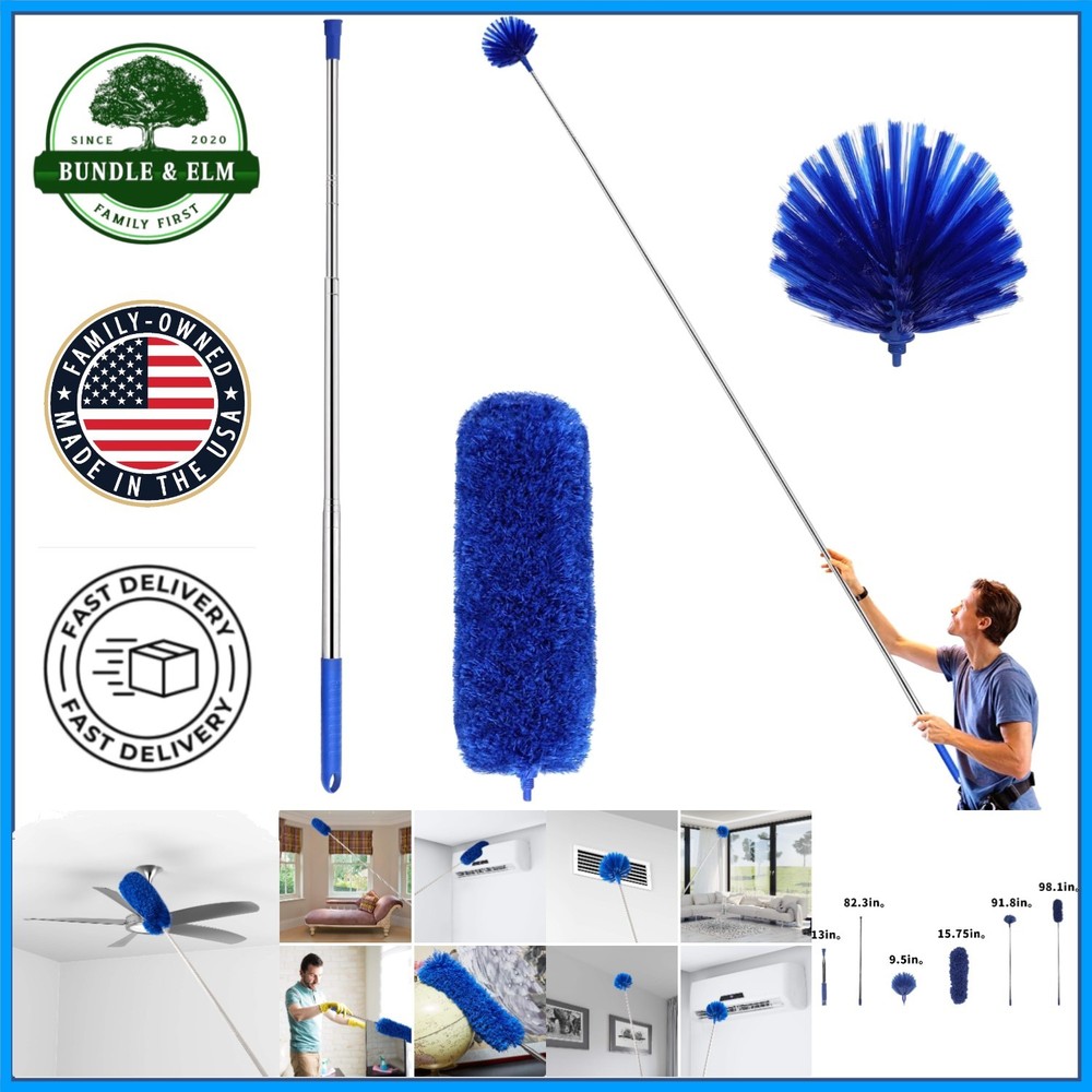 Extended Cleaning Duster for Ceilings, Fans, and Furniture Surfaces