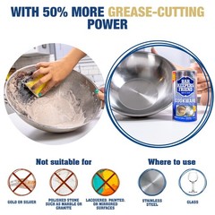 Cookware Cleanser & Polish (2 x 12 oz) Stainless Steel Cleaner & Degreaser fo…