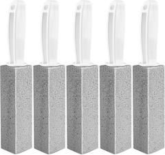 5 Pack Pumice Stone Toilet Cleaner w Handle Hard Water Ring Rust Remover