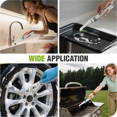 WORKPRO 5500RPM Cordless Grout Brush IPX6 Waterproof Electric Scrubber w/Type-C
