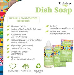 Truly Free Plant Based Dish Soap Kit Sweet Basil