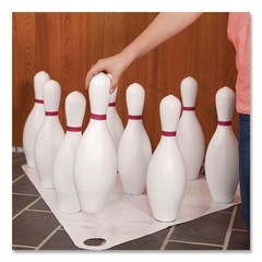 Champion Sports BP10 Plastic Bowling Pin Set – White (10/Set) New