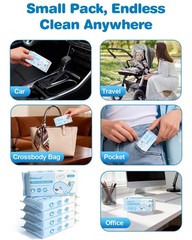 Flushable Travel Wipes 40 Pack (240 Total) – Aloe Vera, Unscented, Sensitive Ski