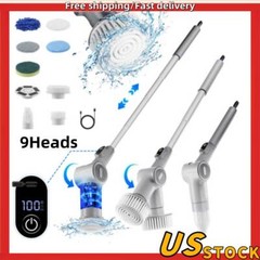 Cordless Electric Rotary Scrubber 8 Multi Interchangeable Brush Heads Q500