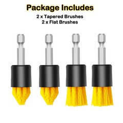 4Pcs Drill Brush Attachment Set Power Scrubber For Tile Grout Car Cleaning Kit